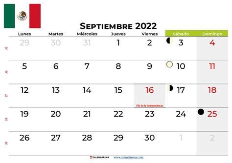Calendario Mes De Septiembre 2022 Mexico Imagesee