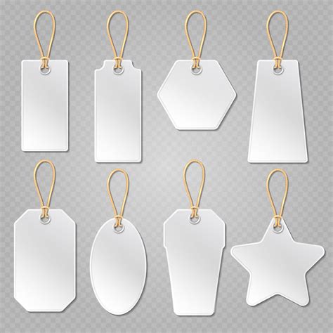 Labels are in fillable editable pdf templates which you can print on your laser and inkjet printers. White blank price tags, labels vector template By ...