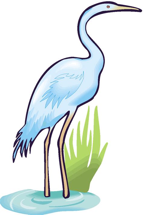 What kind of illustration is a cartoon bird? Blue crane bird clipart - Clipground