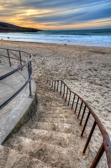 Porthmeor Beach Steps Cornwall Guide