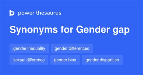 Gender Gap Synonyms 115 Words And Phrases For Gender Gap