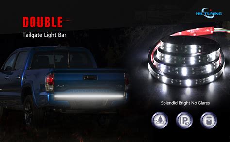 Amazon.com: MICTUNING 60 Inch 2-Row LED Truck Tailgate Light Bar Strip
