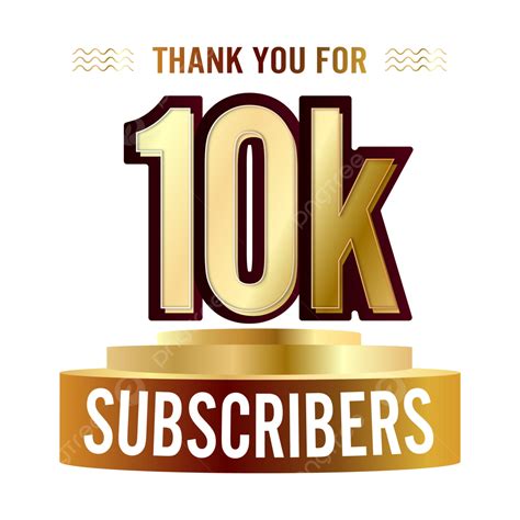 10k Subscribers Celebration Greeting Banner With Luxury Design Vector 10k Subscribers