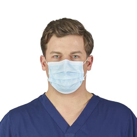 Halyard Blue Level Procedure Mask With Earloops Face Masks N