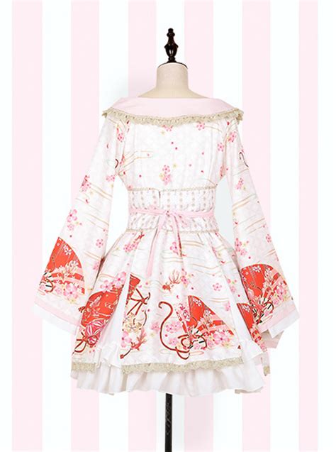 Cherry Blossoms Printing Japanese Style Sweet Lolita Improved Kimono