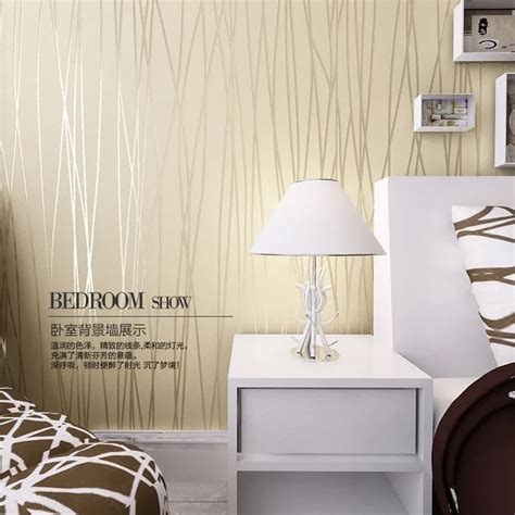 Modern Wall Paper Flocking Non Woven Wallpaper Living Room Decoration
