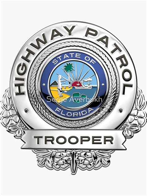 Florida Highway Patrol Fhp Trooper Badge Badge Over Blue Velvet