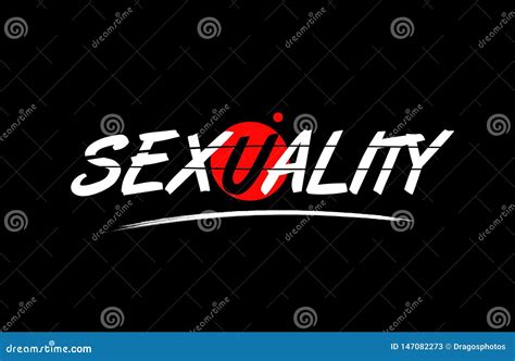 Sexuality Word Text Logo Icon With Red Circle Design Stock Image