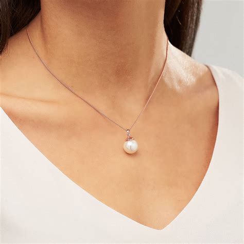 Rose Gold Pearl Necklace By Claudette Worters