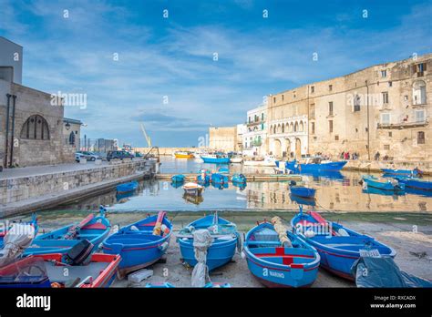 Old Port Of Monopoli Province Of Bari Region Of Apulia Boats In The