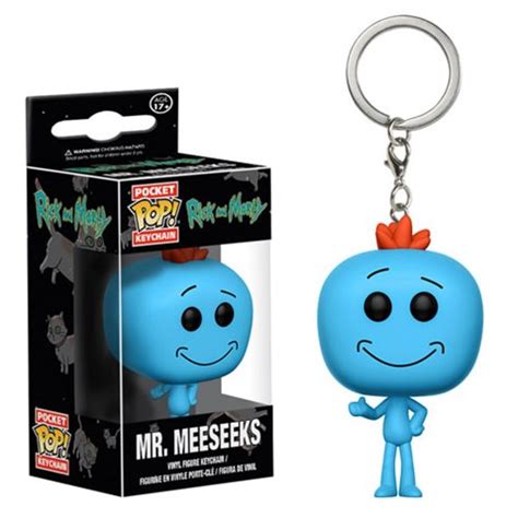 Rick And Morty Mr Meeseeks Pocket Pop Key Chain