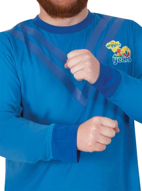 Blue Wiggle Adults Costume Shirt The Wiggles Costume Top For Adults