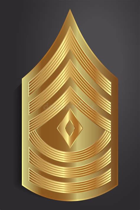 First Sergeant 1sg Soldier Military Rank Insignia Stock Vector