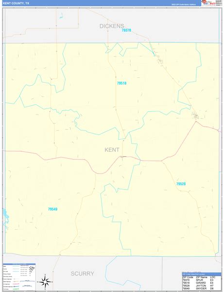 Kent County Tx Zip Code Maps Basic