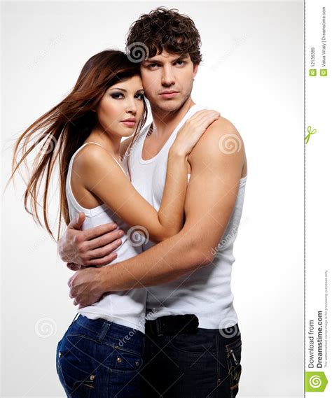 Beautiful Embracing Lovers Stock Image Image Of Handsome 12136389