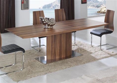 The bench will be able to slide completely under the table. Spain Made Walnut Dining Table with Pedestal Support ...