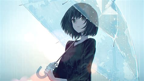 Wallpaper Anime Girl Rain Picture Myweb
