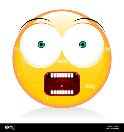 Emoji Emoticon Scared Stock Photo Alamy