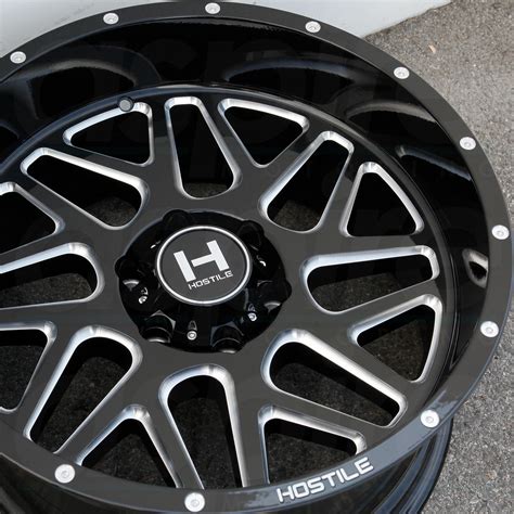 Hostile Wheels H108 Sprocket Black Milled Wheels Outlet
