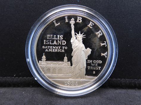 Lot 1986 S Ellis Island Statue Of Liberty Commemorative Proof Silver