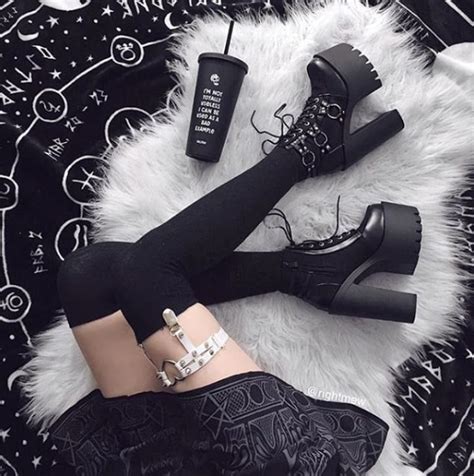 Get Your Goth On Gothic Platform Ring Boots Grunge Outfits Goth Shoes Goth Boots