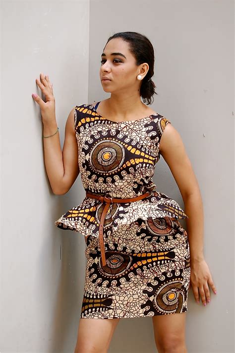 Kikis Fashion Peplum Kitenge Dress Designed By Kiki