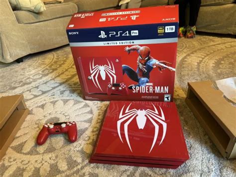 Sony Playstation 4 Slim Limited Edition Marvels Spider Man 1tb Red