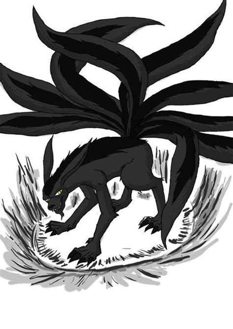 Black Nine Tailed Fox By Djhermo On Deviantart