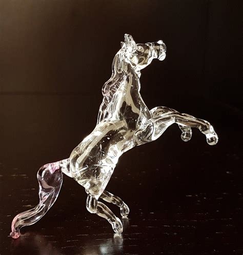 Something is not right about this. Handmade Glass Horse Figurine