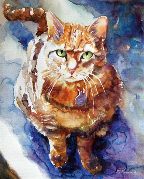 Watercolor Watercolor Cat Cat Painting Cat Art Illustration