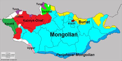 Languages Of Mongolia Vivid Maps