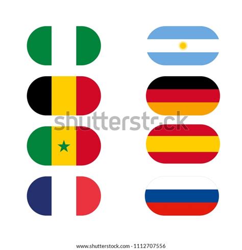 Set Different Country Flags Stock Vector Royalty Free 1112707556