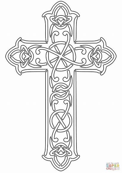 Coloring Cross Celtic Kleurplaat Ausmalbilder Kleurplaten Kreuz