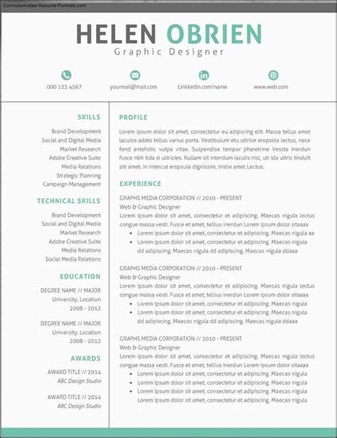 Modern Professional Resume Templates Free Samples Examples And Format