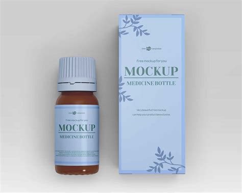 You can place the design on bottle and box easily via smart objects feature. Booklet: Medicine Bottle Mockup Free Psd
