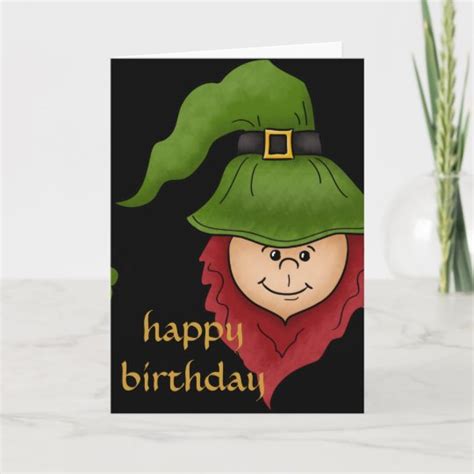 Leprechaun Happy March Birthday Card Uk
