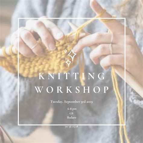Knitting Workshop For Beginners Ihjoz