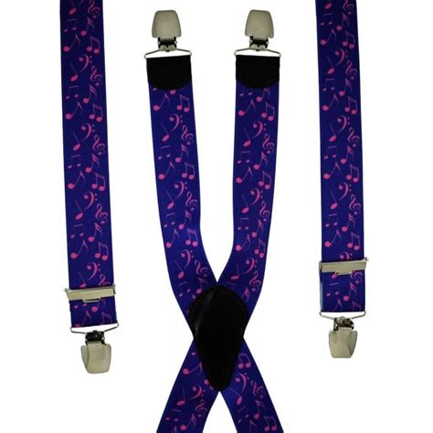 Pink Music Notes Mens Trouser Braces From Ties Planet Uk