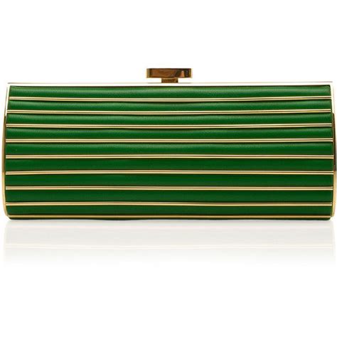 Elie Saab Large Striped Clutch 904 Liked On Polyvore Featuring Bags