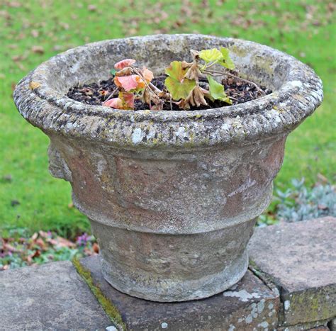 Large and outdoor modern planters and pots concrete planters home accessories concrete house doctor interior large planters black pendant light vintage house green plants and smooth grey concrete are stunning combination. Antiques Atlas - Pair Large Weathered Patinated Concrete ...