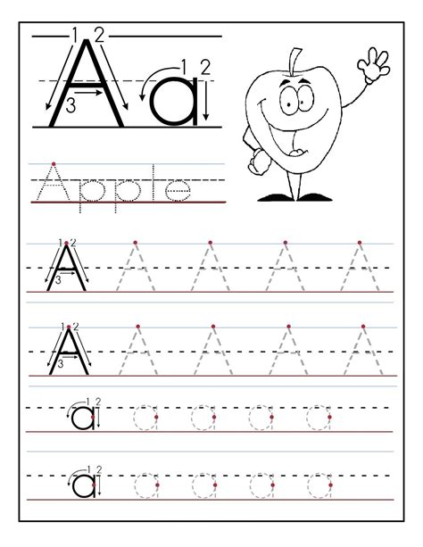 Trace Letter A Sheets To Print Activity Shelter