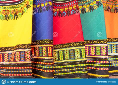 Colorful African Fabrics Royalty Free Stock Photography Cartoondealer