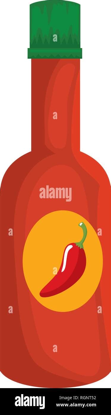 Chili Pepper Sauce Bottle Stock Vector Image And Art Alamy