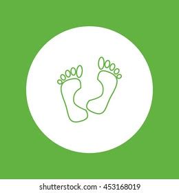 Human Foot Footprint Icon Stock Vector Royalty Free Shutterstock