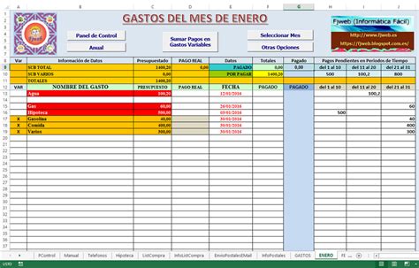 Gastos Casa 2017 Archivo Excel Que Controla Los Gastos De Casa