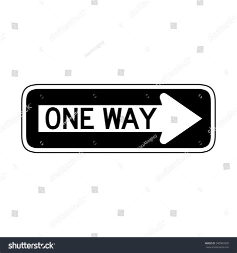 Vector One Way Sign Icon Stock Vector 540903928 Shutterstock