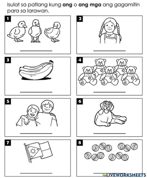 Pantukoy Na Ang At Ang Mga Interactive Worksheet Kindergarten Reading