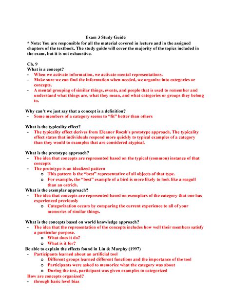 Exam 3 Study Guide Updated 4 Exam 3 Study Guide Note You Are