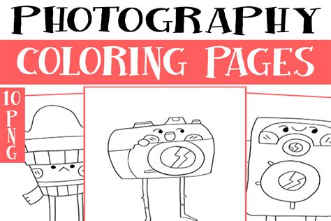 Photography Coloring Pages For Kids Graphic By Lapiiin Center