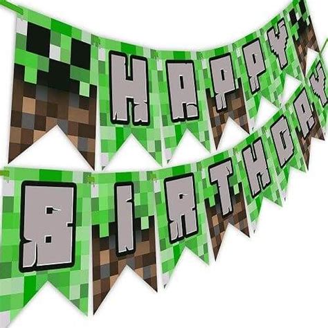 Minecraft Birthday Banner Geekhaters Minecraft Birthday Banner
